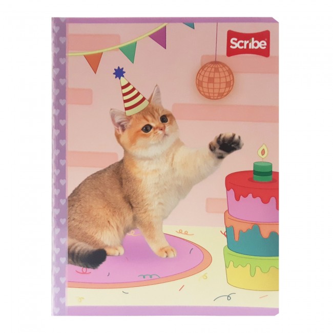 Cuaderno Cosido Huellitas Scribe 50 Hojas Rayado – Carátula Mascotas