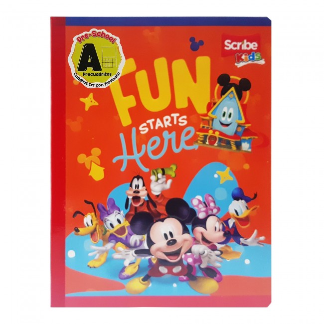 SCRIBE Notebook, Grid A 100 sheets, mickey-Spiderman