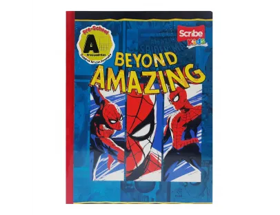 SCRIBE Notebook, Grid A 100 sheets, mickey-Spiderman