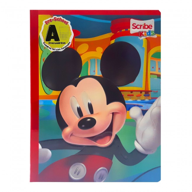 Cuaderno Pre-Cuadritos A Mickey-Spider-Man Scribe 100 Hojas – Ideal Preescolar