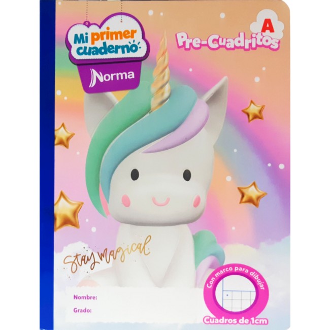 Cuaderno A Pre-Cuadritos Niña Norma 100 Hojas – Ideal Preescolar Femenino
