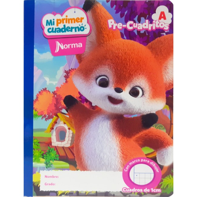 Cuaderno A Pre-Cuadritos Niña Norma 100 Hojas – Ideal Preescolar Femenino