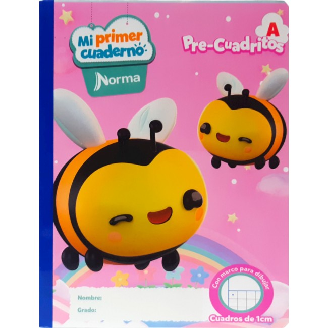 Cuaderno A Pre-Cuadritos Niña Norma 100 Hojas – Ideal Preescolar Femenino