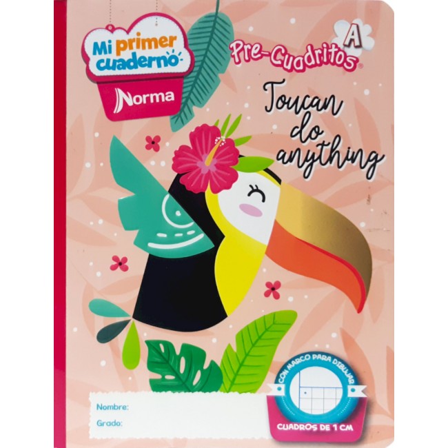Cuaderno A Pre-Cuadritos Niña Norma 100 Hojas – Ideal Preescolar Femenino