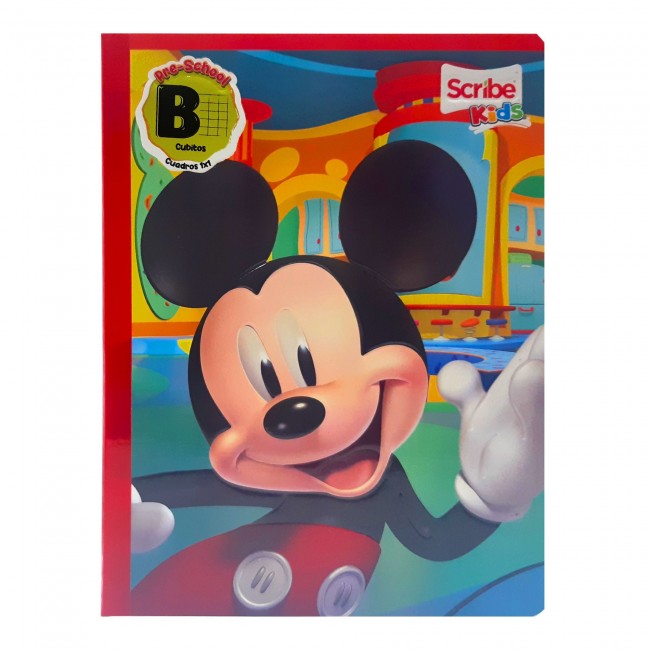 Cuaderno B Cuadritos Mickey Mouse Scribe 100 Hojas – Ideal Preescolar Disney