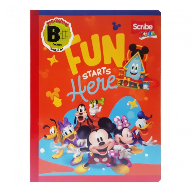 SCRIBE Notebook, Grid B, 100 sheets, Mickey Mouse