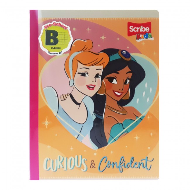 Cuaderno B Cuadritos Princesas Disney Scribe 100 Hojas – Ideal Preescolar Disney
