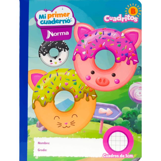 Cuaderno B Cuadritos Niña Norma 100 Hojas – Ideal Preescolar Diseños Femeninos