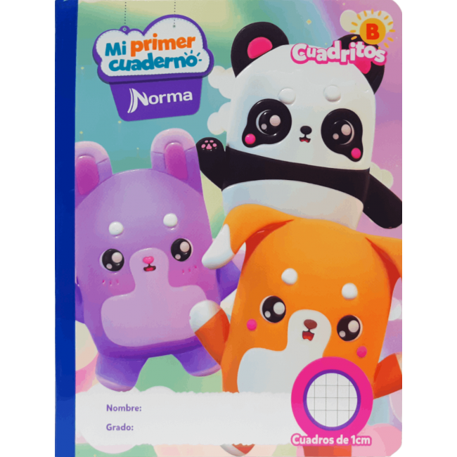 Cuaderno B Cuadritos Niña Norma 100 Hojas – Ideal Preescolar Diseños Femeninos