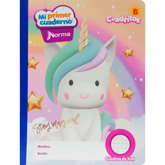 Cuaderno B Cuadritos Niña Norma 100 Hojas – Ideal Preescolar Diseños Femeninos