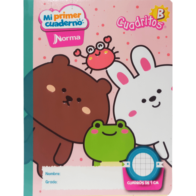 Cuaderno B Cuadritos Niña Norma 100 Hojas – Ideal Preescolar Diseños Femeninos