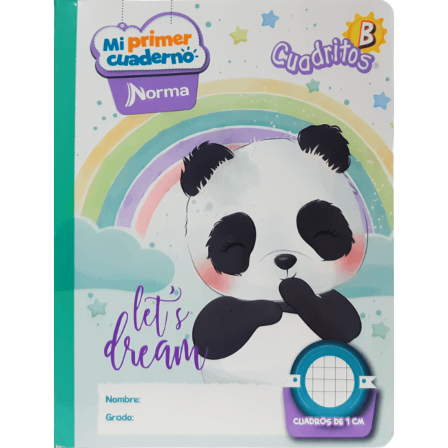Cuaderno B Cuadritos Niña Norma 100 Hojas – Ideal Preescolar Diseños Femeninos
