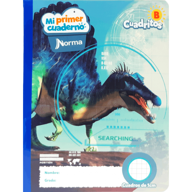 Cuaderno B Cuadritos Niño Norma 100 Hojas – Diseños Surtidos Dragones, Carros y Más