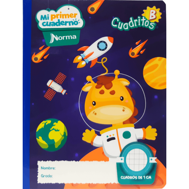 Cuaderno B Cuadritos Niño Norma 100 Hojas – Diseños Surtidos Dragones, Carros y Más