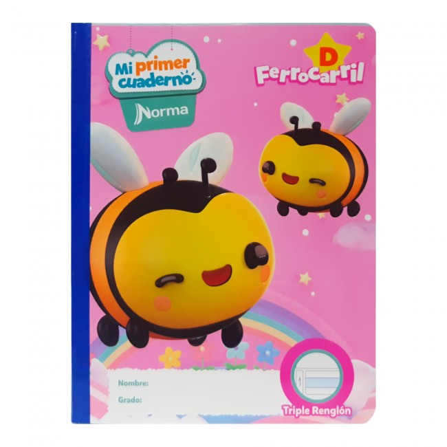 Cuaderno D Ferrocarril Niña Norma 100 Hojas – Doble Línea Preescolar Femenino