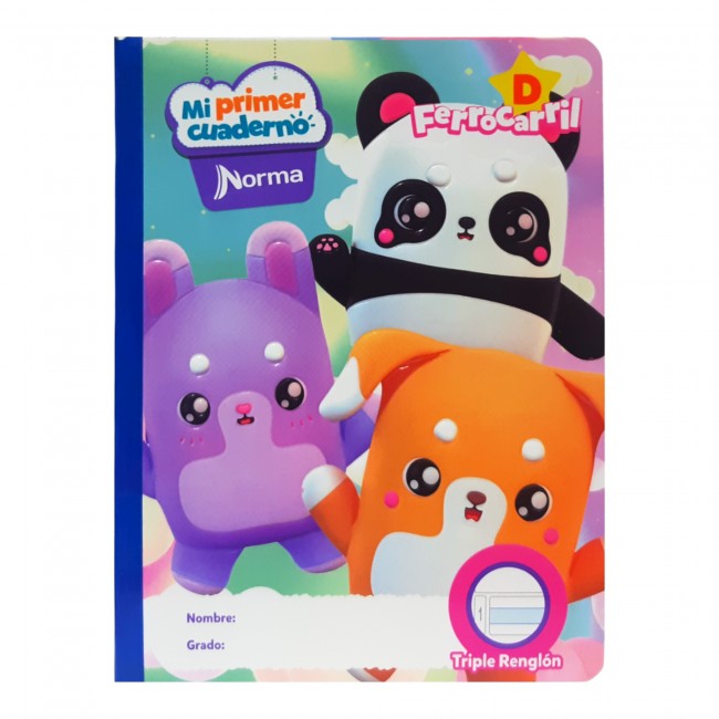 Cuaderno D Ferrocarril Niña Norma 100 Hojas – Doble Línea Preescolar Femenino