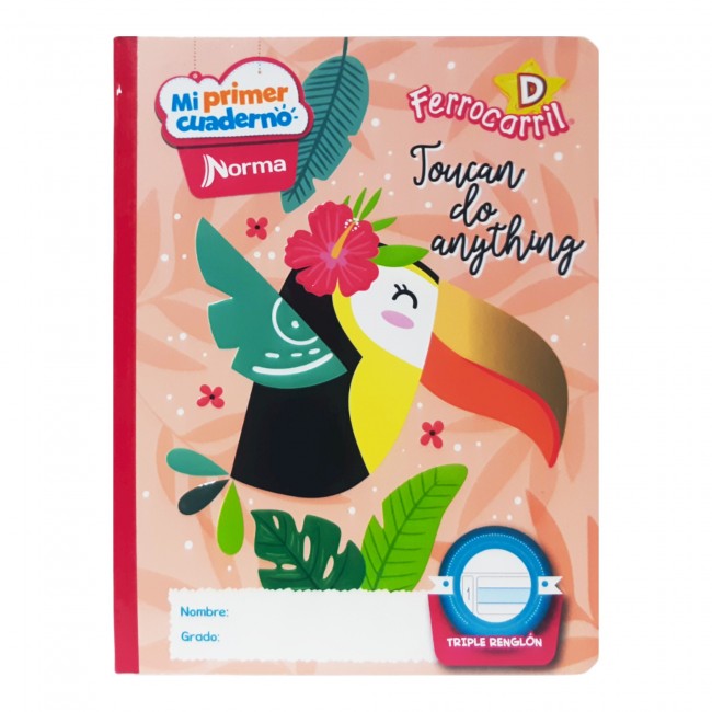 Cuaderno D Ferrocarril Niña Norma 100 Hojas – Doble Línea Preescolar Femenino