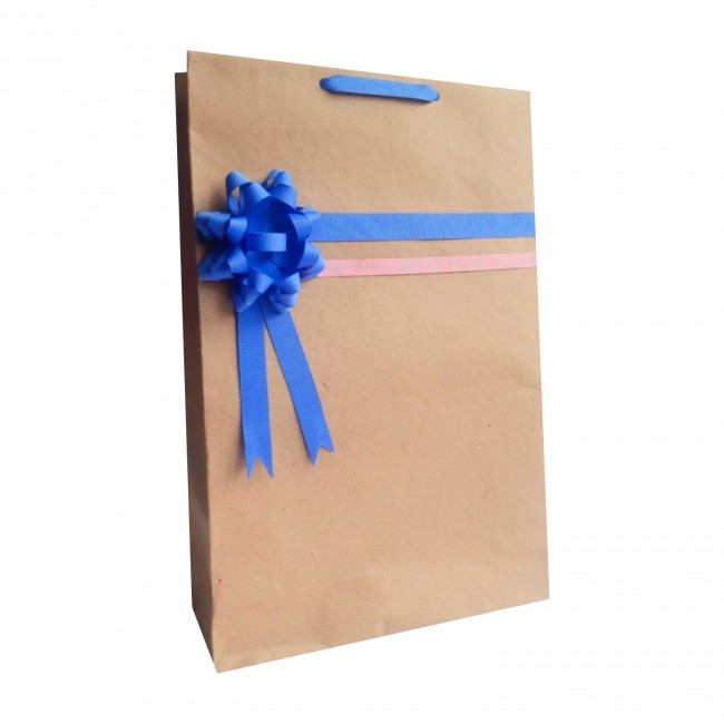 Bolsa de Regalo Kraft Decorada Grande