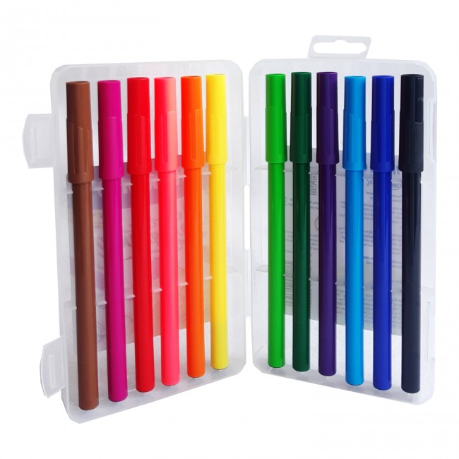 Plumón Markana Punta Pincel x12 Pelikan | Ideal para Caligrafía – Colores Vivos y Lavables