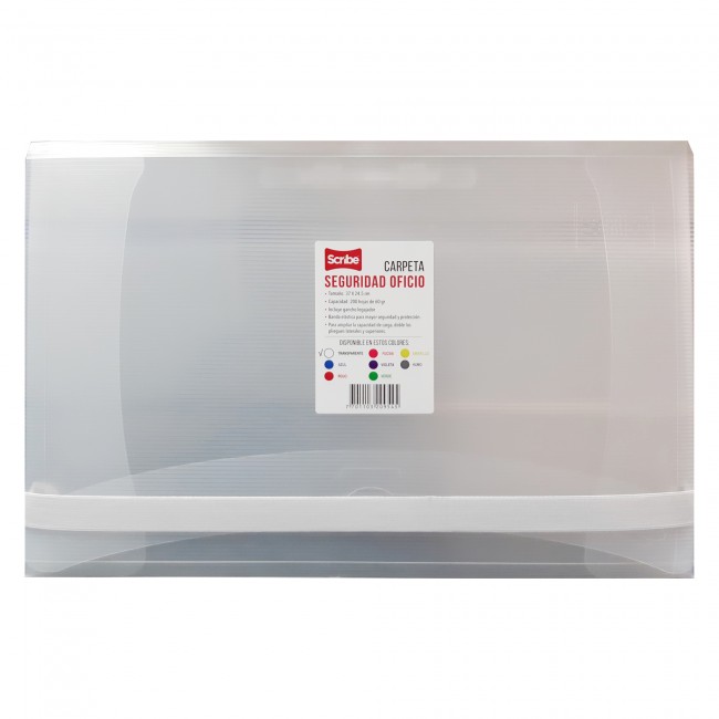 Carpeta Seguridad Oficio SCRIBE - Protección y Organización en Colores Vibrantes