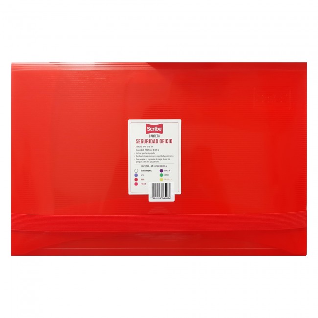 Carpeta Seguridad Oficio SCRIBE - Protección y Organización en Colores Vibrantes