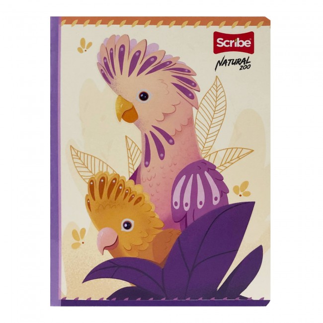 Cuaderno Cosido Natural Zoo Scribe 100 Hojas Cuadriculado – Carátula Plastificada Animales