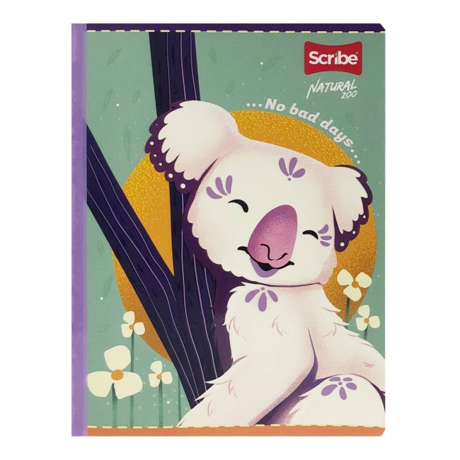 Cuaderno Cosido Natural Zoo Scribe 100 Hojas Cuadriculado – Carátula Plastificada Animales