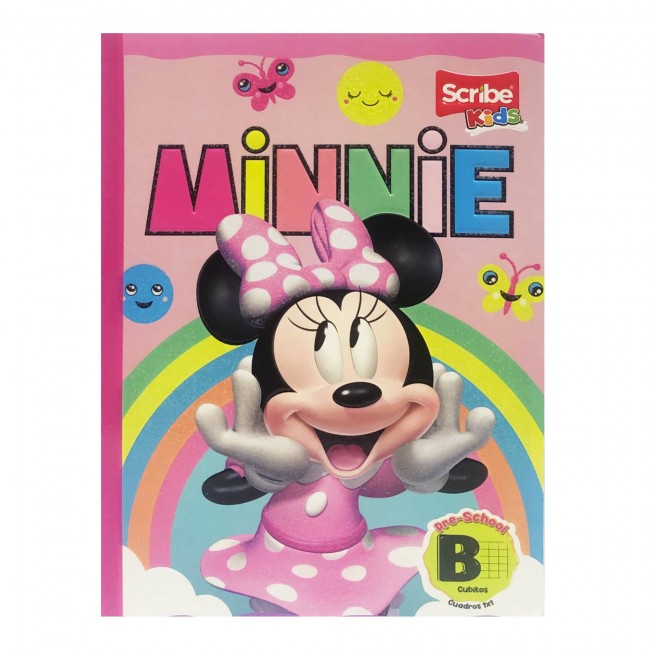 Cuaderno B Cuadritos Minnie Mouse Scribe 100 Hojas – Ideal Preescolar Disney