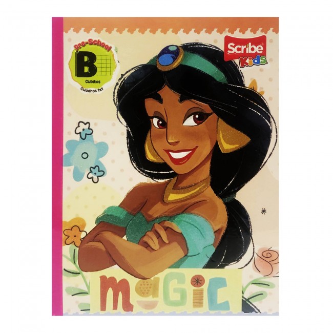 Cuaderno B Cuadritos Princesas Disney Scribe 100 Hojas – Ideal Preescolar Disney