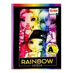 SCRIBE Notebook, Grid A, 100 sheets, Rainbow high