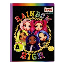 SCRIBE Notebook, Grid A, 100 sheets, Rainbow high