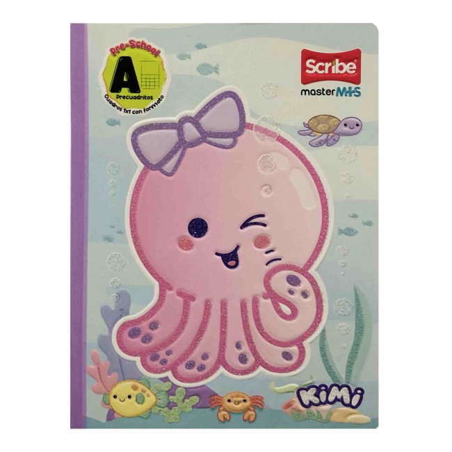 Cuaderno A Pre-Cuadritos Kimi Scribe 100 Hojas – Ideal Preescolar Femenino