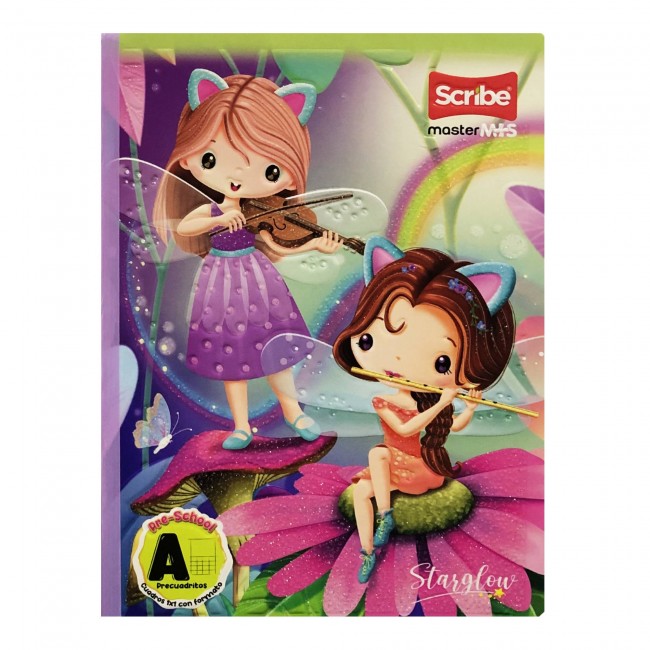 Cuaderno A Pre-Cuadritos Starglow Scribe 100 Hojas – Ideal Preescolar Estelar