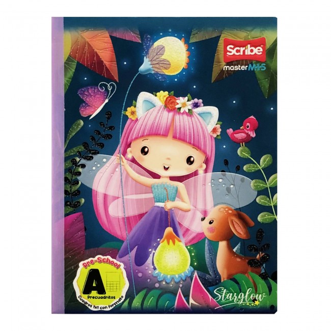 Cuaderno A Pre-Cuadritos Starglow Scribe 100 Hojas – Ideal Preescolar Estelar