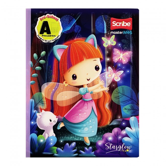 Cuaderno A Pre-Cuadritos Starglow Scribe 100 Hojas – Ideal Preescolar Estelar