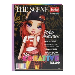 Scribe notebook sewing grid 100 leaves Rainbow