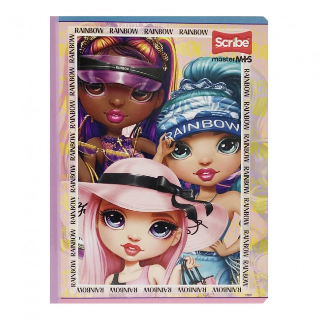 Cuaderno Cosido Rainbow High Scribe 100 Hojas Cuadriculado – Master M+S + Stickers