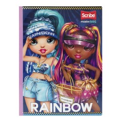 Scribe notebook sewing grid 100 leaves Rainbow