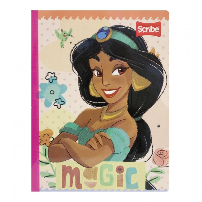 Cuaderno Cosido Princesas Disney Scribe 100 Hojas Cuadriculado – Carátula Oficial Disney