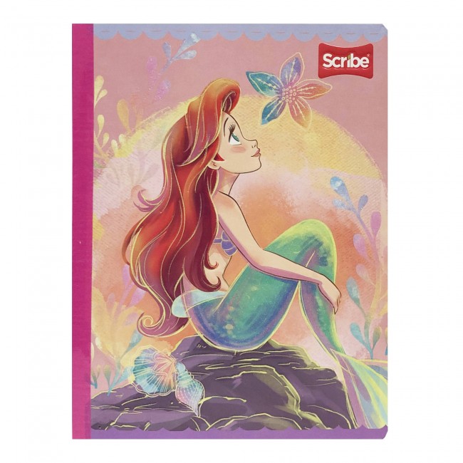 Cuaderno Cosido Princesas Disney Scribe 100 Hojas Cuadriculado – Carátula Oficial Disney