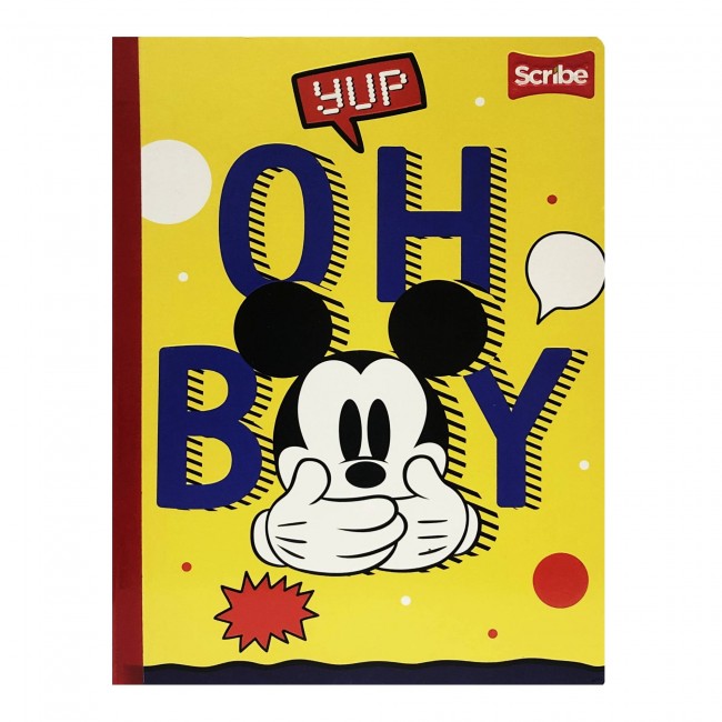 Cuaderno Cosido Mickey Mouse Scribe 100 Hojas Cuadriculado – Carátula Oficial Disney