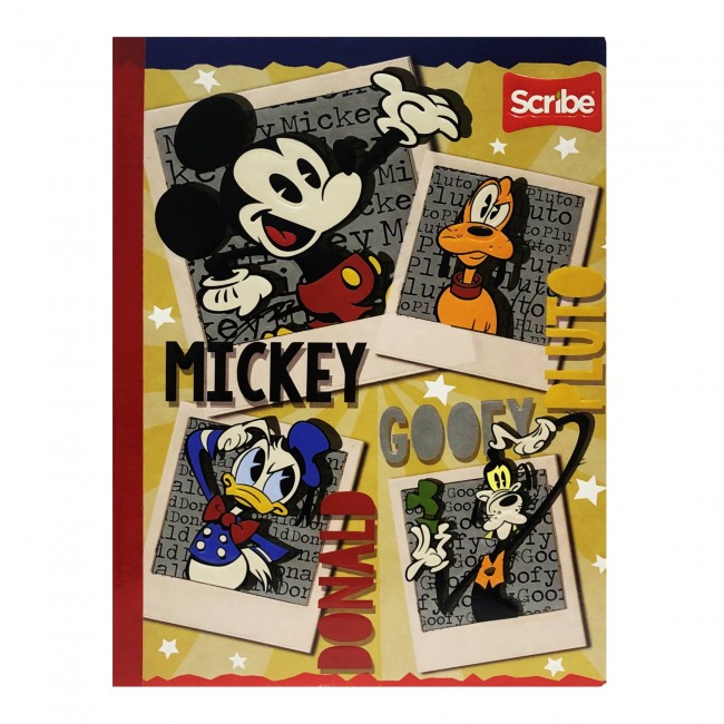 Cuaderno Cosido Mickey Mouse Scribe 100 Hojas Cuadriculado – Carátula Oficial Disney