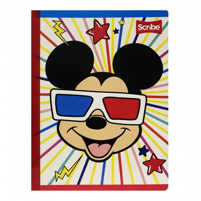 Cuaderno Cosido Mickey Mouse Scribe 100 Hojas Cuadriculado – Carátula Oficial Disney