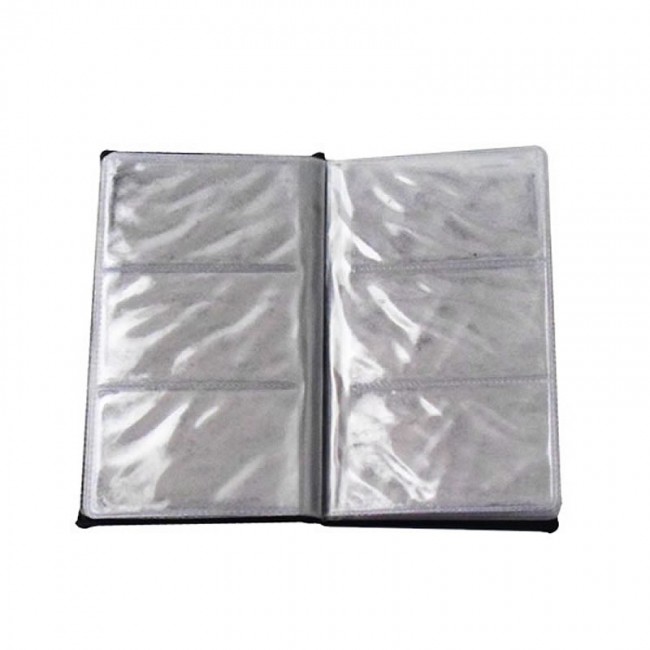 Tarjetero x160 - 28 Hojas, 6 Tarjetas/Página, Cubierta Negra