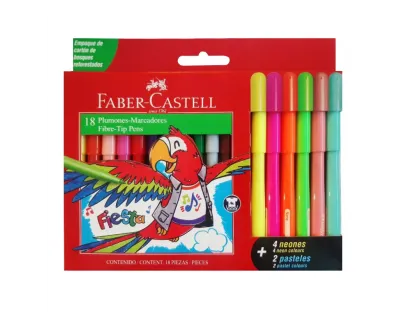 Plumones Fiesta x 18 Faber Castell