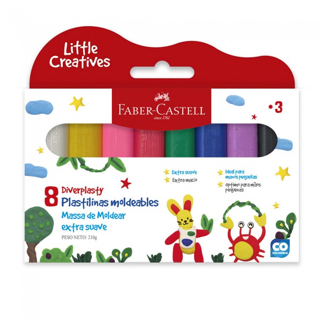 FABER CASTELL Clay little creatives x 12