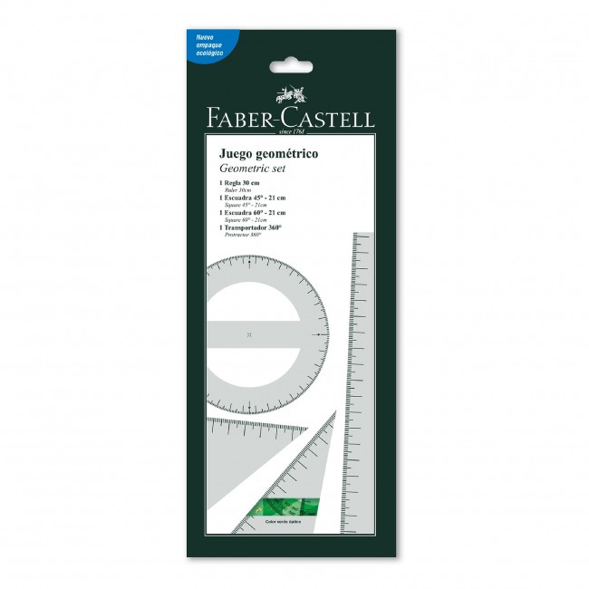 Juego geométrico 30 cm Faber Castell