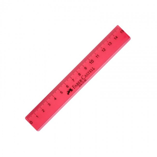 Regla plana 15 cm Faber Castell