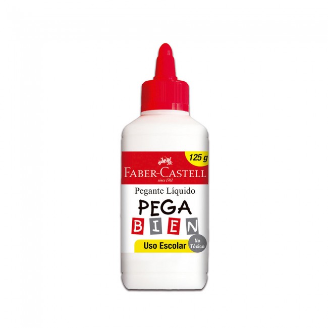 Pegante Liquido Pega Bien FABER CASTELL 125gr - Sin Solventes, Multiuso