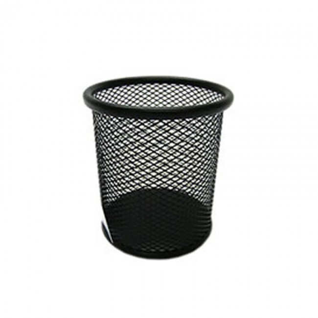 Portalápiz Malla Negro - Ordenado, Redondo, 10x9x9cm